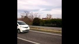Greek farmers closed the road to Athens airport