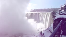 Polar vortex and frozen mist at Niagara Falls