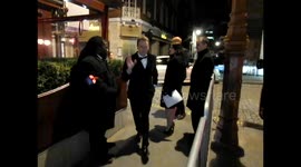 Bryan Cranston arrives at a post BAFTA party in Shepherds Market Mayfair London