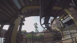 Montu Rollercoaster, front seat POV, GoPro Hero4