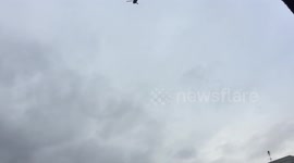 Military Helicopter up Borought Market London