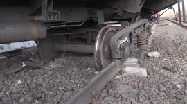 Ukraine war: Train derailed by sabotage near Donetsk