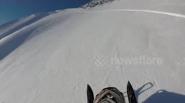 Snowmobile Epic Crash in Tumbler Ridge....stupid rocks lol