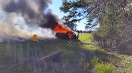 Burning Toyota Camry extinguished on I-12