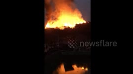 Dozens of houses burnt down in huge fire in Chinese village