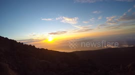 Stunning sunset in Haleakala, Hawaii filmed on a GoPro