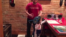 Amazing science: Lifting a child with two toothbrushes intertwined at the bristles