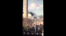 Immediate afternath of UK Didcot power station explosion