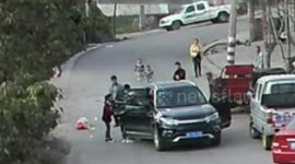 Young girl crushed by car miraculously survives