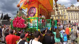 The Ratha Yatra Parade Takes Place In Prague, Czech Republic