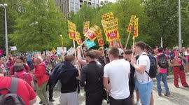 NEU strike day demonstration, London, UK