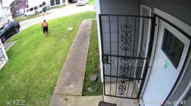 Boy Accidentally Breaks Window While Playing Soccer