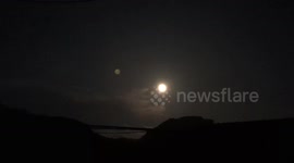 Japan: Lightning Flashes In Night Sky As Supermoon Shines
