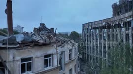 Scale of destruction revealed by drone as Lviv apartment hit by missile, killing 4