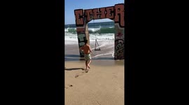 Davenport Beach Rejects Beachgoer