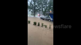 US: Severe Thunderstorm Causes Flash Flooding In Southeastern Arkansas