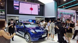 Tesla Optimus Humanoid Robot at The 2023 WAIC in Shanghai, China