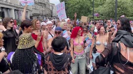 Thousands march through rain for London Trans Pride 2023