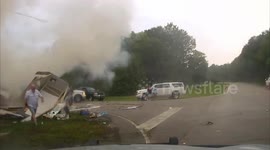 Brave Deputy Rescues Elderly Couple From Burning Car In Troup County, Georgia, USA