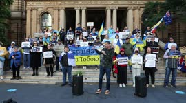 500 Days of Full-Scale Invasion of Ukraine marked at rally in Sydney, Australia