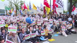 S. Koreans oppose IAEA report on Fukushima nuke wastewater discharge plan
