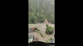 Rain Fury in Himachal Pradesh : 50 years old bridge washed away as river flows ferociously