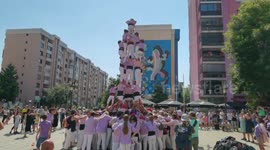 the Human Towers. Special performance on Barcelona Square, Novigrad neighborhood Mojmilo.