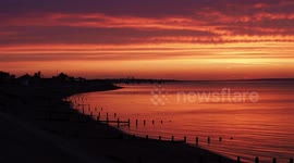 Stunning sunset ends hot weekend in Kent, UK