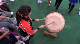 Taiko drumming on display at 24th Japan Festival, in Sao Paulo, Brazil