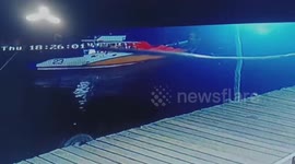 Five crewmen injured when motorboat carrying 100 litres of fuel catches fire