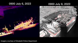 Two fireman killed while fighting blaze on ship docked in New Jersey