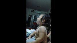 This 11 month -old Can't stop laughing when she see grandfather play.