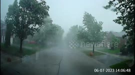 Lightning Strikes Close to Driver