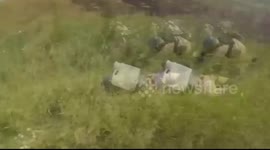 Rescuers in Kostyantynivka, Ukraine come under enemy fire while extinguishing fires