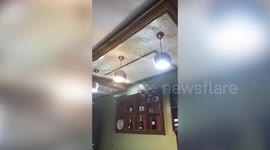 Lights shake during magnitude 5 earthquake in the Philippines