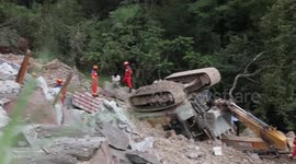 Landslide hits construction site in central China, killing 2