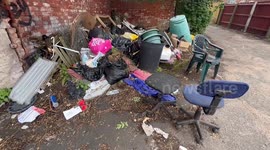 Students dump huge piles of rubbish in the street, sparking anger from residents