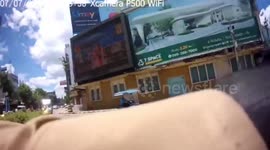 Dramatic police chase as drug-addled driver who rammed into cars flees cops in Thailand