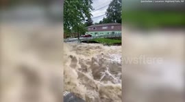 New York state hit with flash floods after US northeast hammered by torrential rain