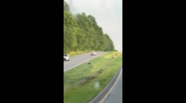 Car Goes Wrong Way Down Highway