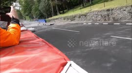 Brutal motorcycle crash during Isle of Man TT