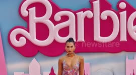 Barbie mania: scenes from the pink carpet as stars arrive in Leicester Square