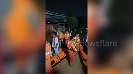 Rescuers save stranded people as devastating floods hit Delhi, India