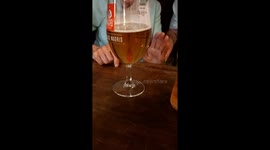 glass moves in haunted pub in York ghostly capture on film
