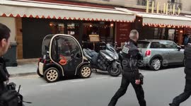 Micro electric car Estrima Biro. Paris, France. 14 july 2023