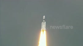 India launches rocket for historic mission to Moon