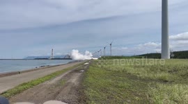 Japanese space rocket engine blows up during failed test