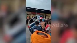 Pilgrims Vandalize Car After Kanwar Gets Damaged in Uttarakhand, India