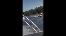 Overconfident riders gushed out of their tubes during high-speed tubing adventure