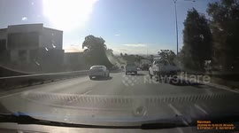 Dramatic video captures collision after distracted driver gets cut off